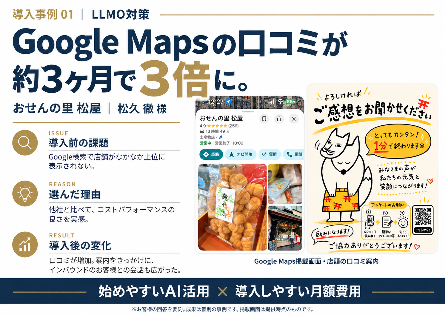 松久徹様・おせんの里 松屋の支援事例